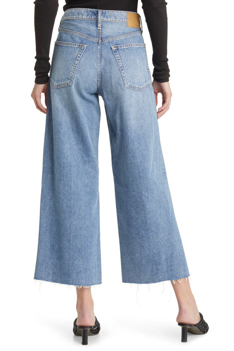 Andi Raw Hem High Waist Ankle Wide Leg Jeans, Alternate, color, QUINN