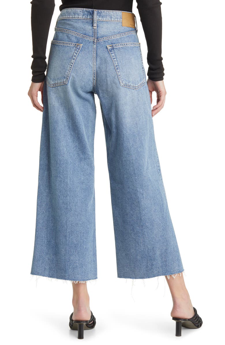 rag & bone Andi Raw Hem High Waist Ankle Wide Leg Jeans, Alternate, color, 