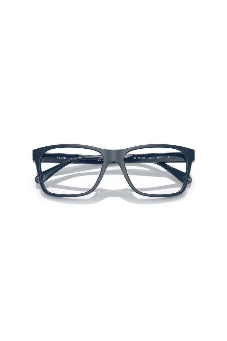 56mm Rectangle optical glasses, Alternate, color, Blue