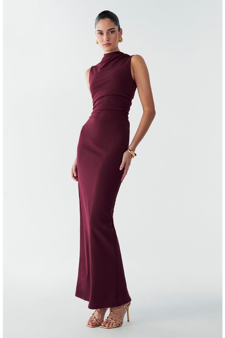 Lana Maxi Dress, Alternate, color, Burgundy