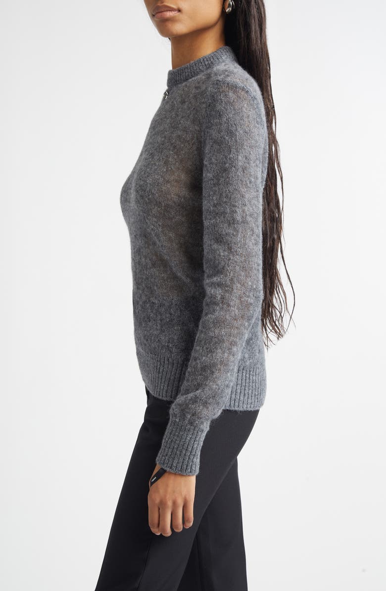 Coperni Stirrup Cuff Alpaca & Merino Wool Blend Sweater, Alternate, color, Grey