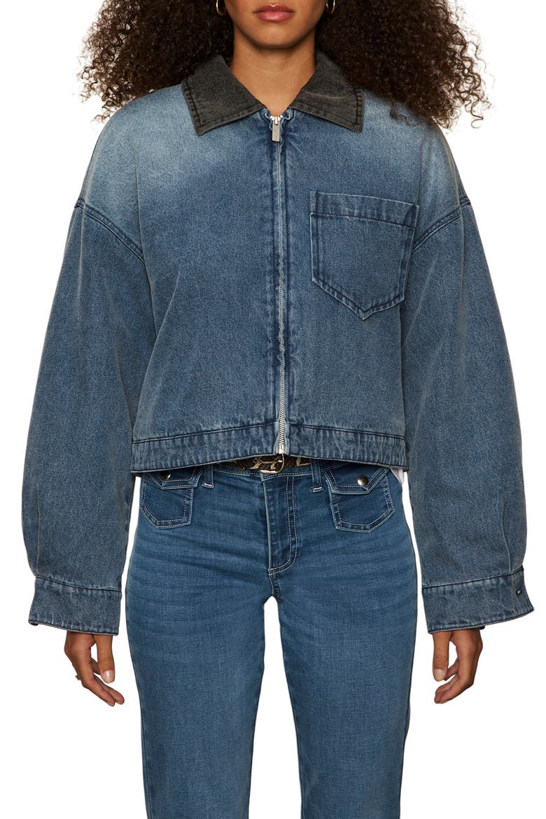 Ridge Faux Shearling Lined Denim Jacket, Alternate, color, GRAND PRIZ