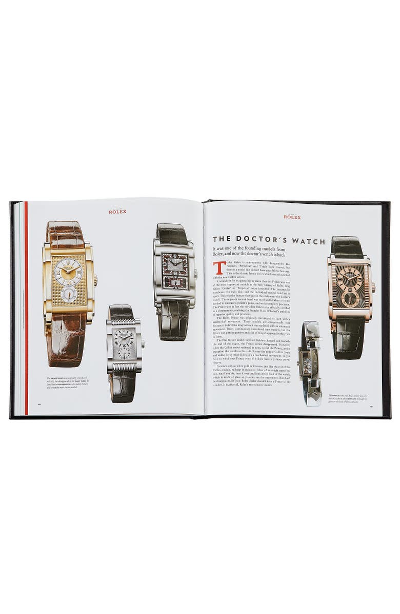 Graphic Image The Book of Rolex Leather Coffee Table Book, Alternate, color, Black