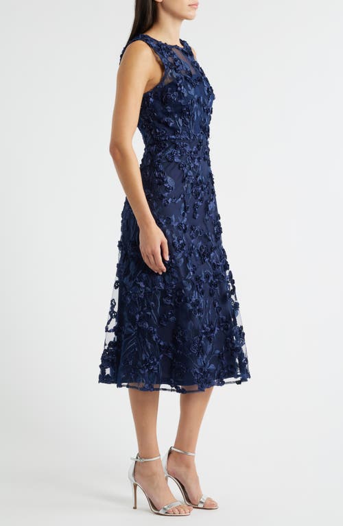 Sam Edelman Floral Appliqué Cocktail Dress In Blue