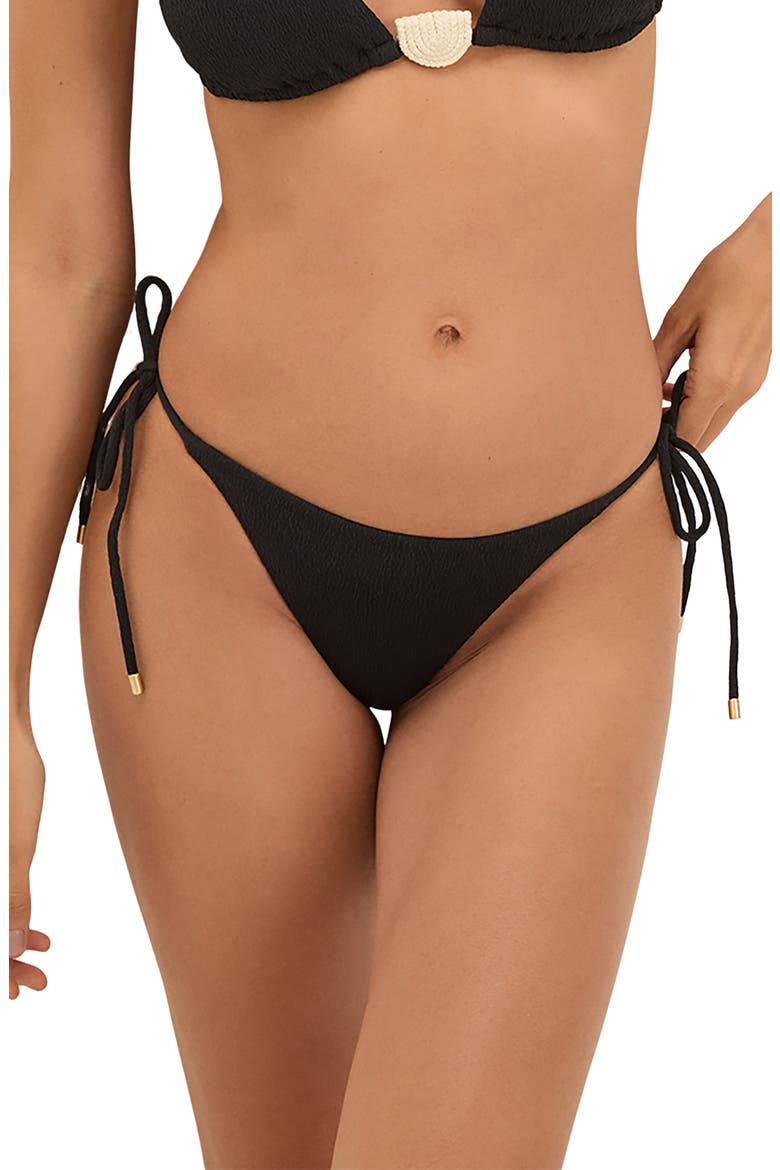 Firenze Side Tie Bikini Bottoms, Main, color, BLACK