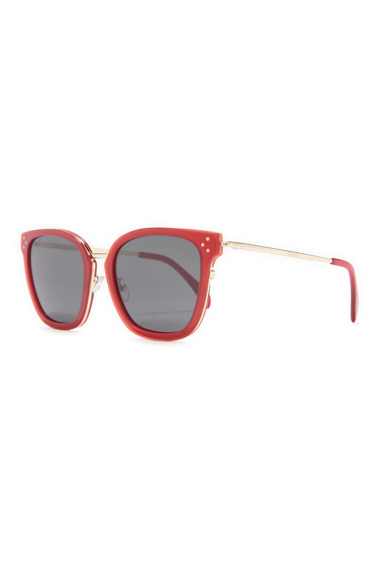 54mm Square Sunglasses, Alternate, color, REDO/GRN