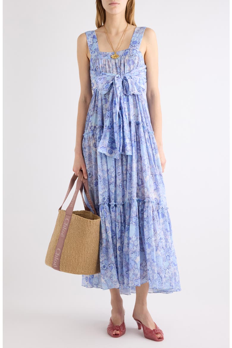 cotton voile maxi dress Paradisa Kiawah Multi Cotton Voile Sun Print Maxi Dress
