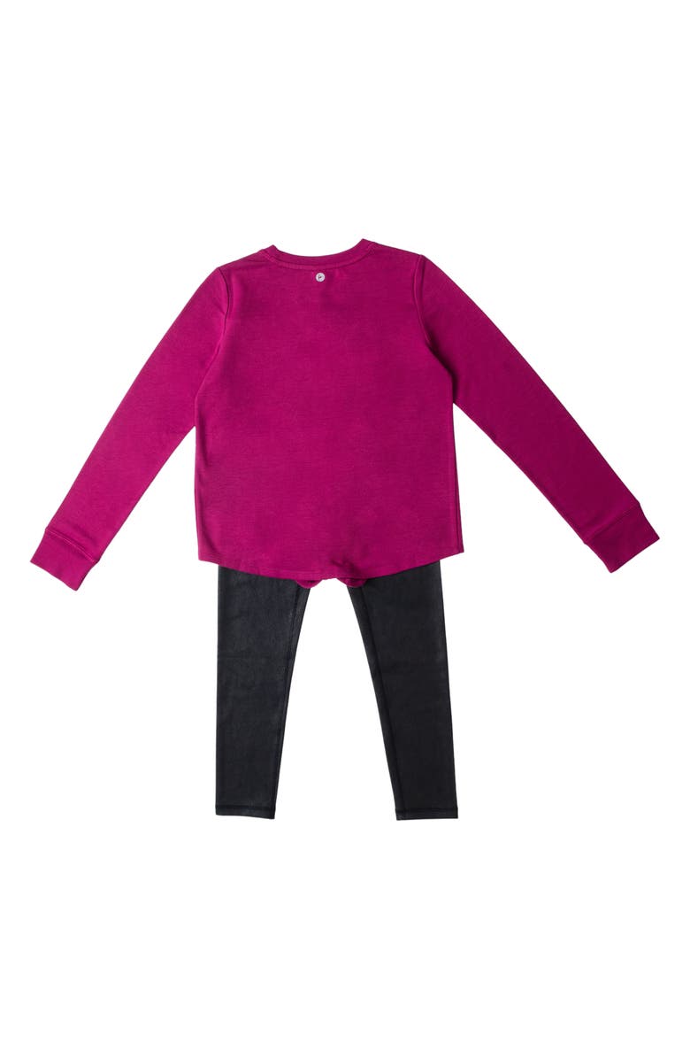 90 DEGREE BY REFLEX Kids' Sweatshirt & Leggings Set, Alternate, color, 