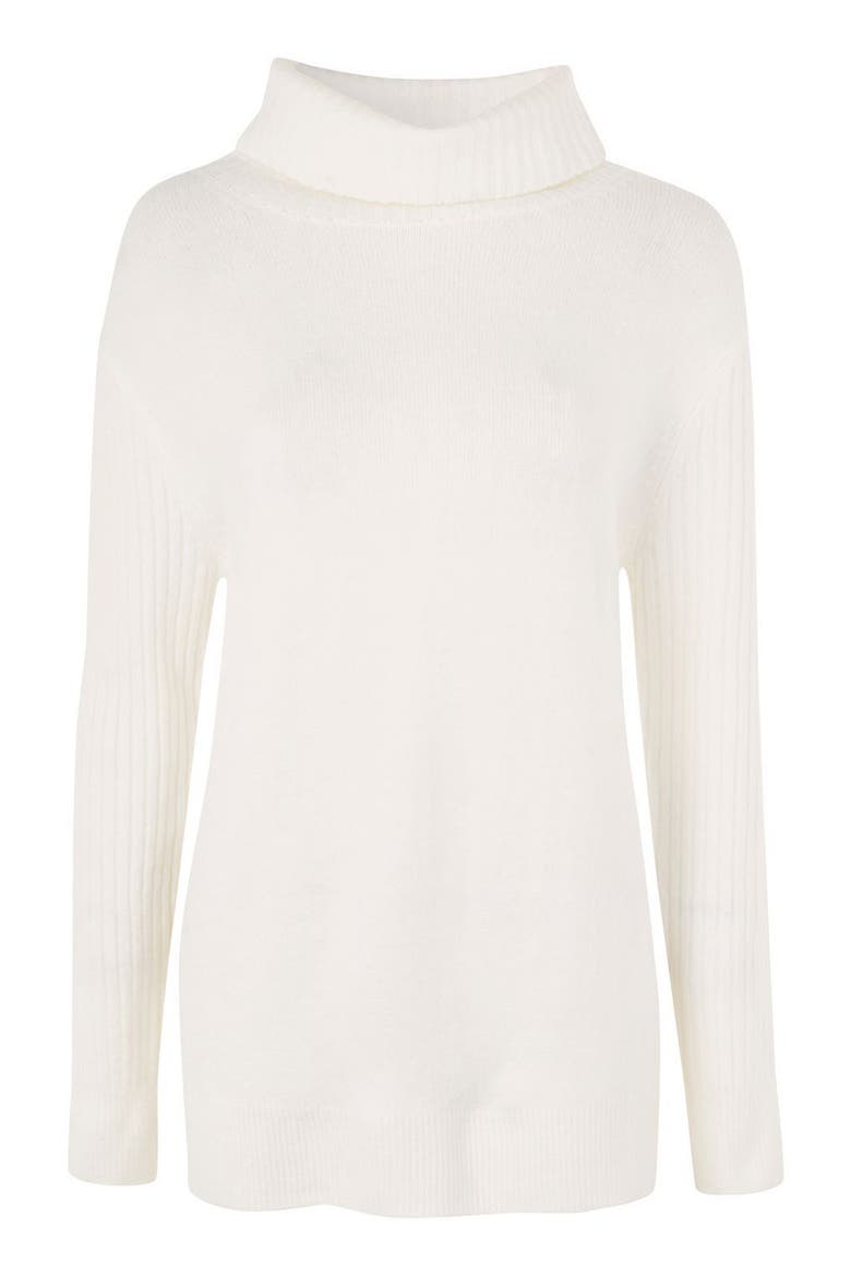 Oversize Turtleneck Sweater, Alternate, color, IVORY