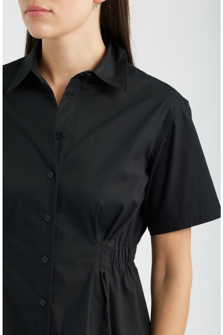 Pleated Waist Shirt, Alternate, color, ANNE BLACK