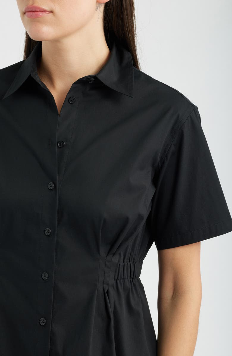 Anne Klein Pleated Waist Shirt, Alternate, color, Anne Black