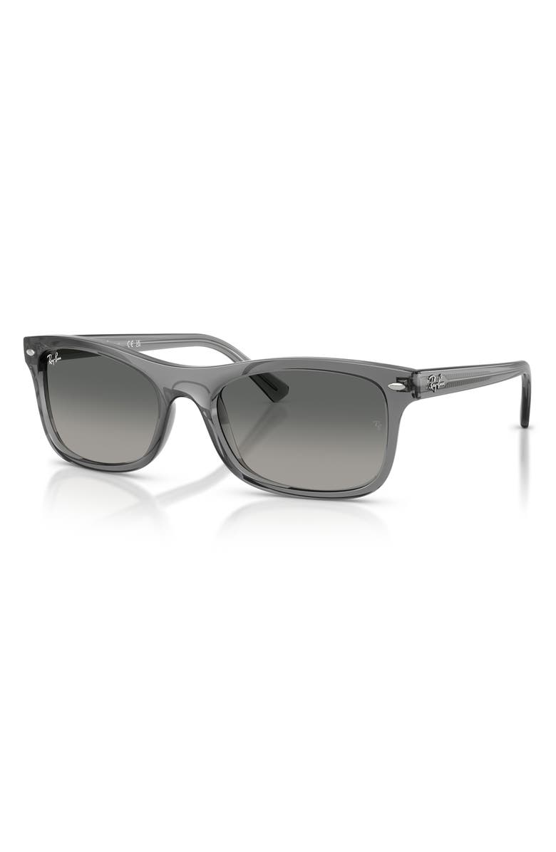 Ray-Ban 54mm Square Sunglasses, Alternate, color, Transparent Grey / Grey