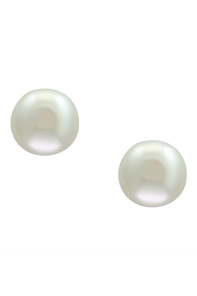 Sterling Silver 12mm Freshwater Pearl Stud Earrings, Main, color, WHITE
