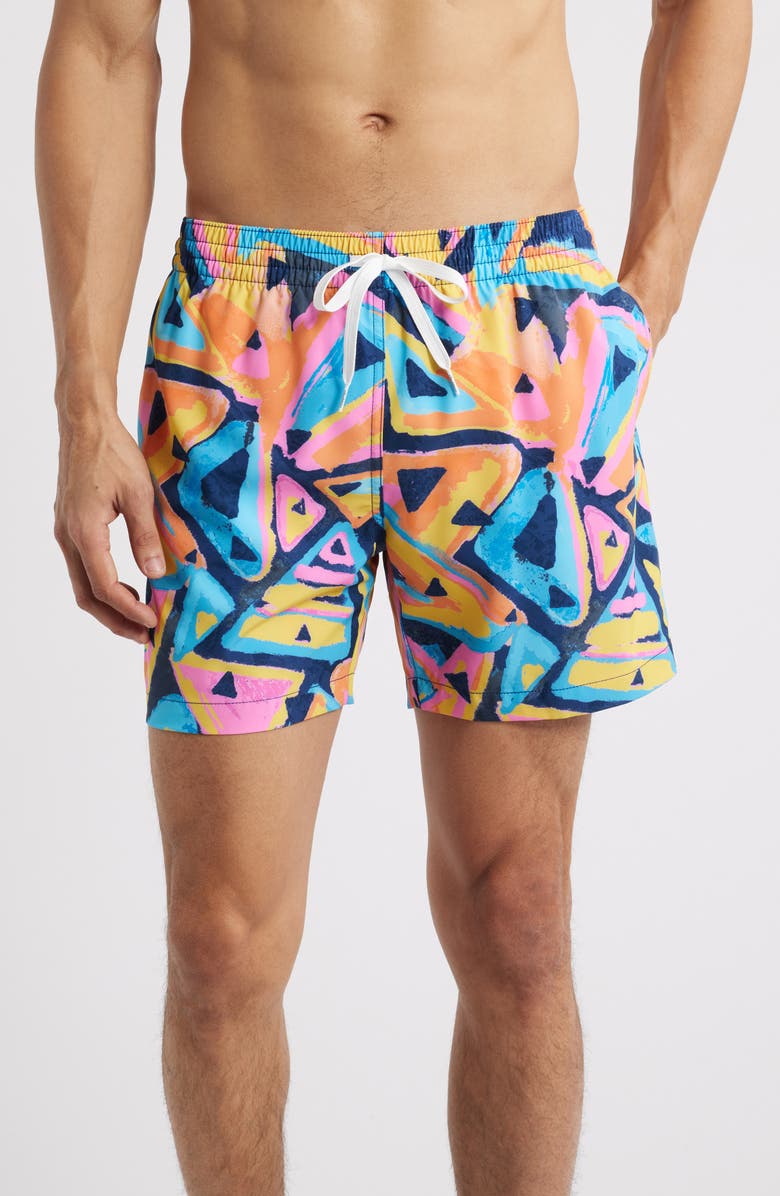 Chubbies Exploding Nacho Classic Lined 5.5-Inch Swim Trunks, Main, color, 
