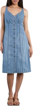 Wash Lab Denim True Blue Sleeveless Denim Dress