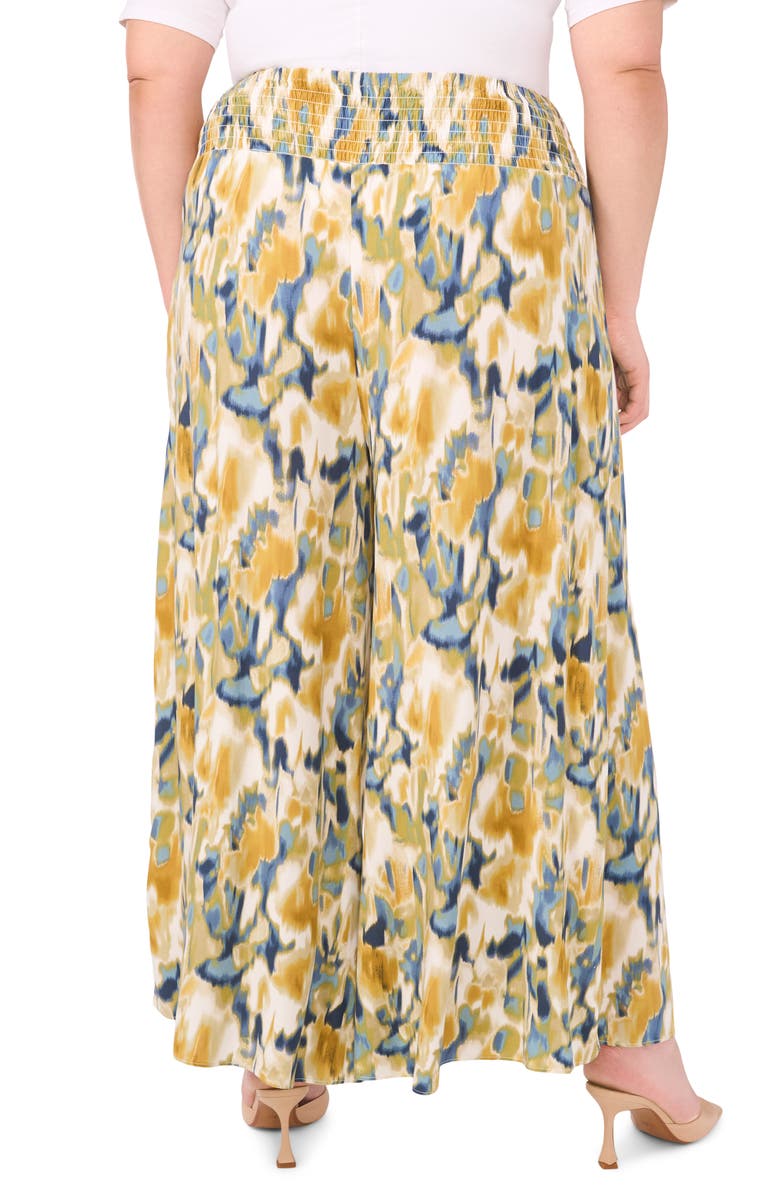 Vince Camuto Wide Leg Challis Pants, Alternate, color, Windsor Moss Watercolor