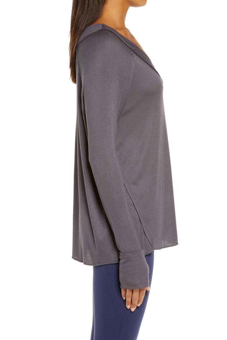 Essentials Ribbed Top, Alternate, color, NINE IRON