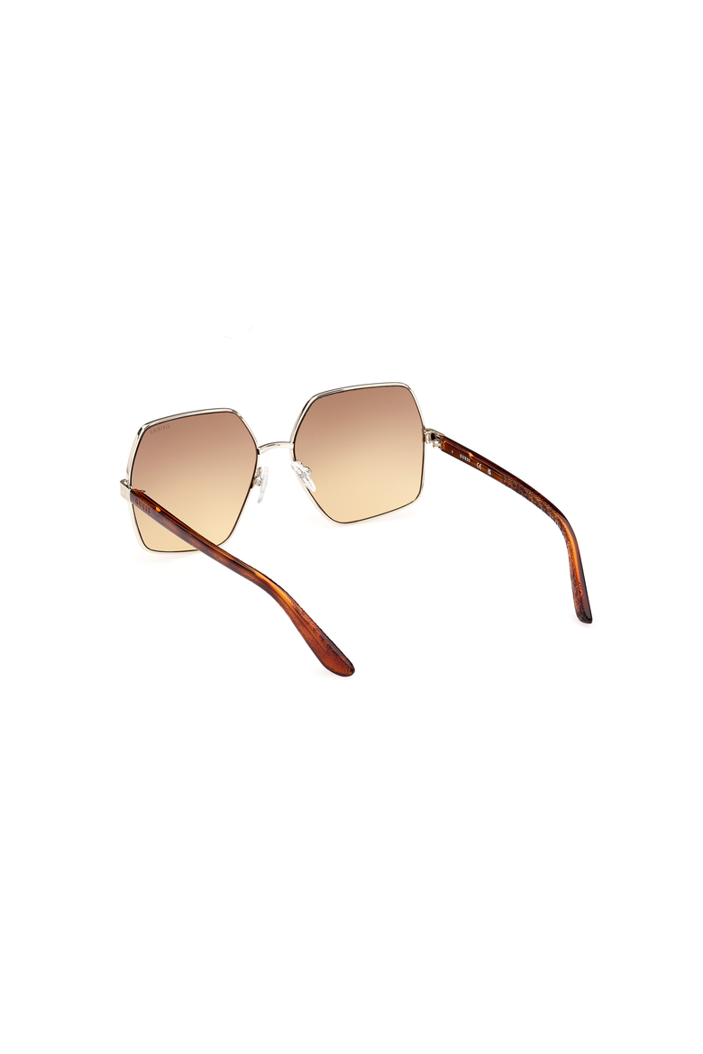 Oversized Rimless Hexagonal Sunglasses, Alternate, color, Gold / Gradient Brown