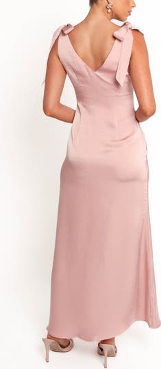Claudine Satin Evening Dress