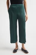 Pleats Please Issey Miyake Monthly Colors March Pleated Crop Straight Leg Pants