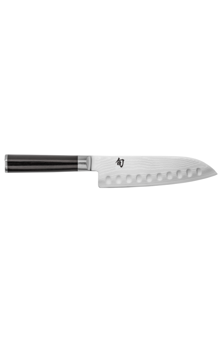 Shun DM0718 Classic Hollow Ground Santoku, 7 inch, Main, color, Ebony