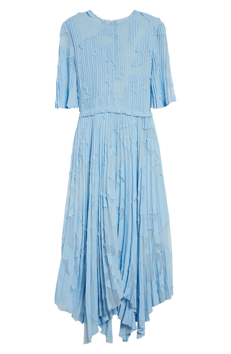 Jason Wu Collection Pleated Floral Fil Coupé Dress, Alternate, color, 