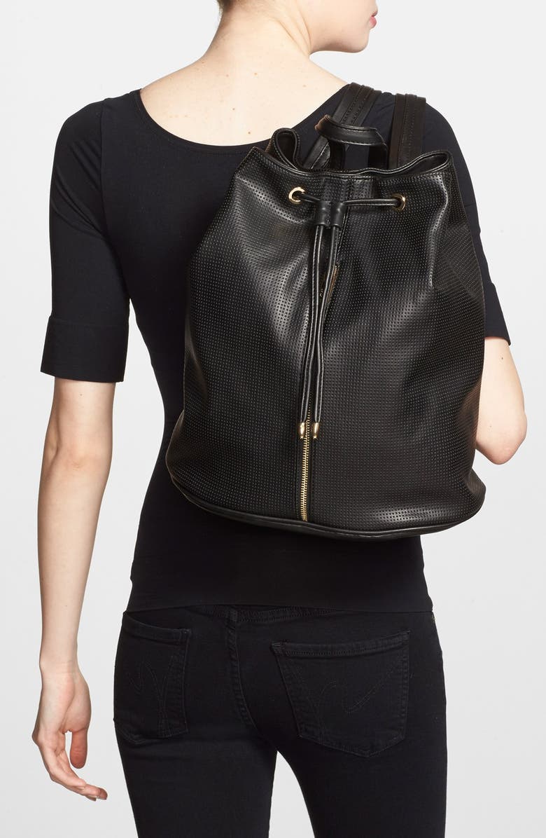 Deux Lux 'Downtown' Perforated Faux Leather Backpack, Alternate, color,