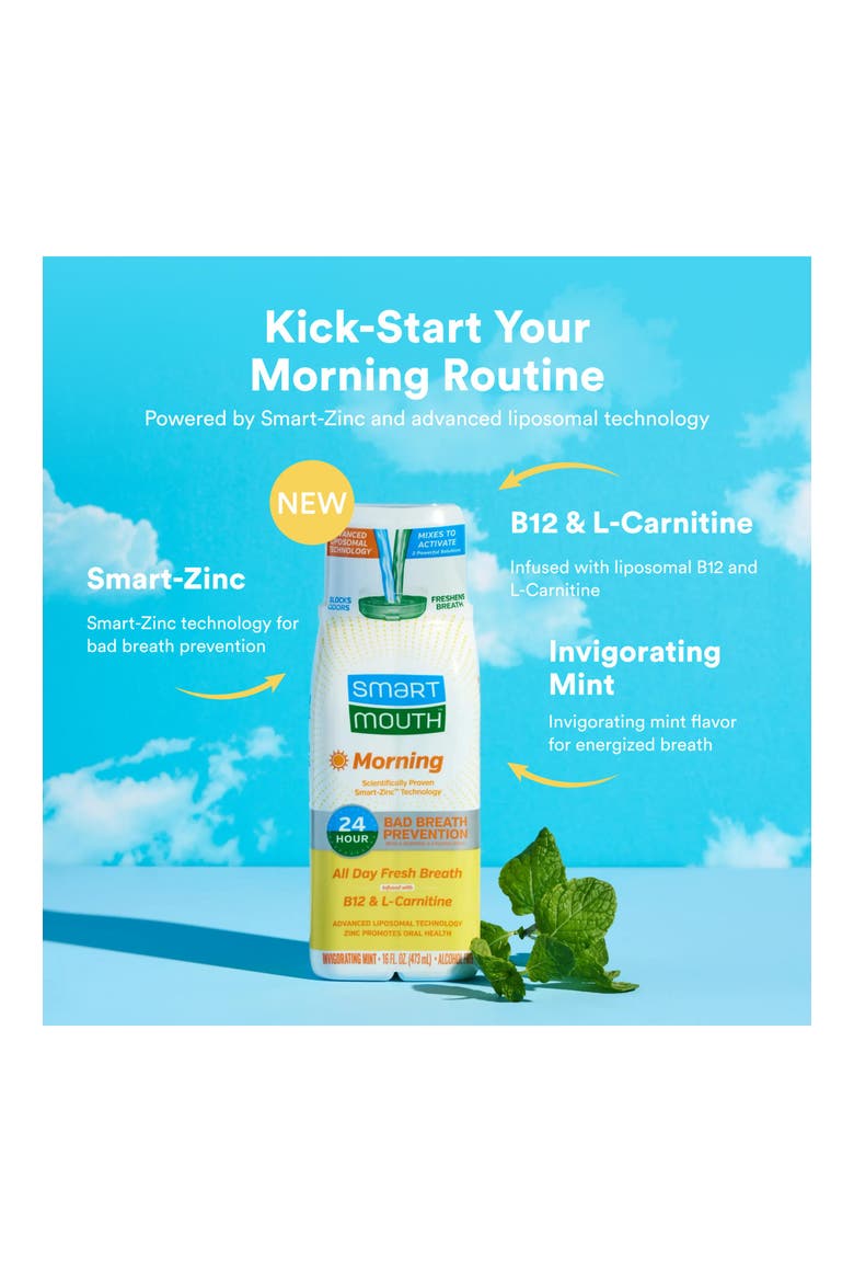 Advanced Liposomal Zinc-Activated Morning Mouthwash 16 fl oz Each, 3-Pack, Alternate, color, Invigorating Mint