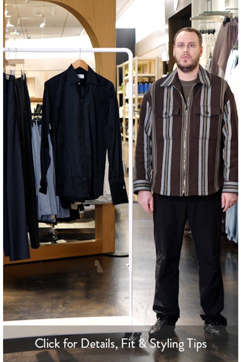 Contemporary Fit Striped Bib Tuxedo Shirt video