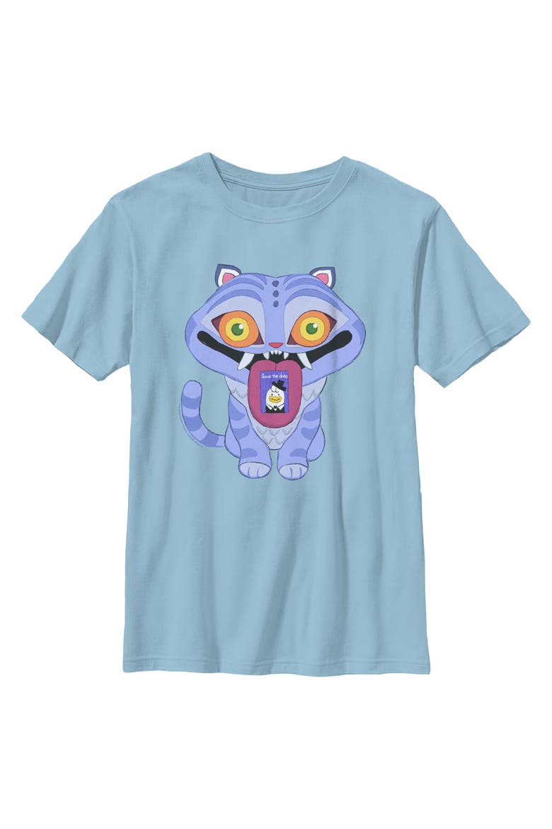 Boy's KPop Demon Hunters Derpy Save The Date  Graphic T-Shirt, Main, color, Light Blue