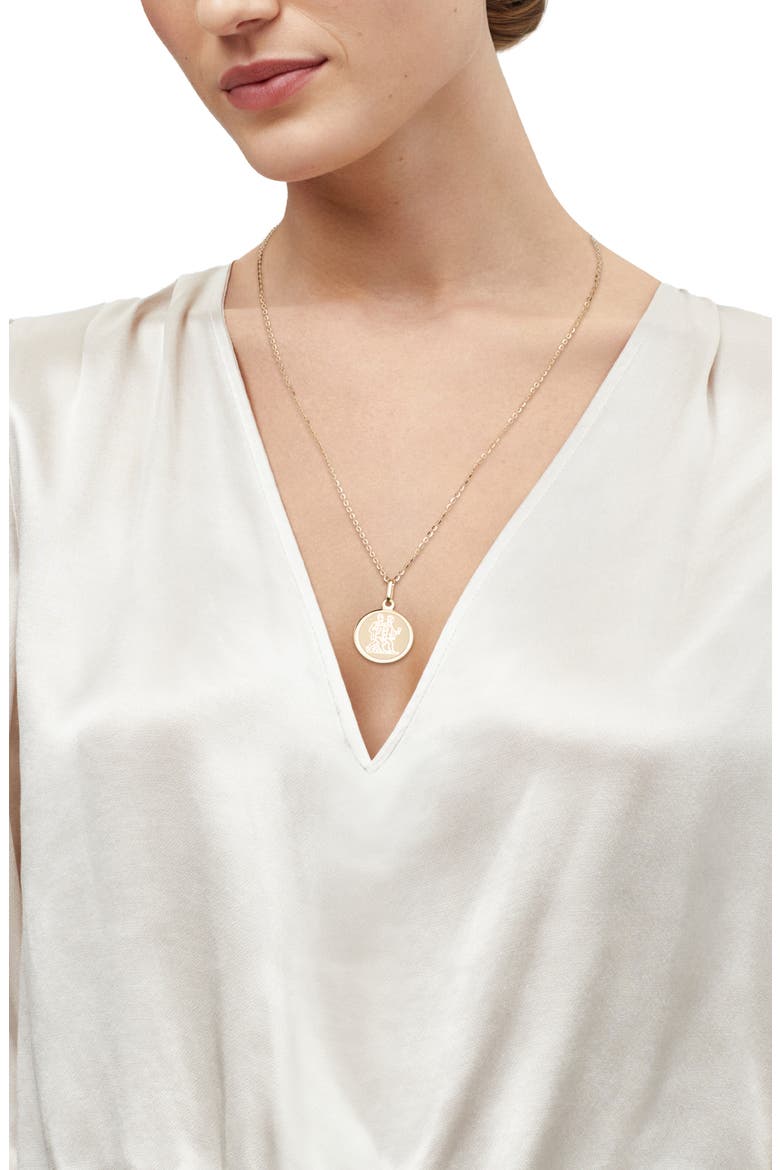 Gemini Pendant Necklace, Alternate, color, YELLOW GOLD