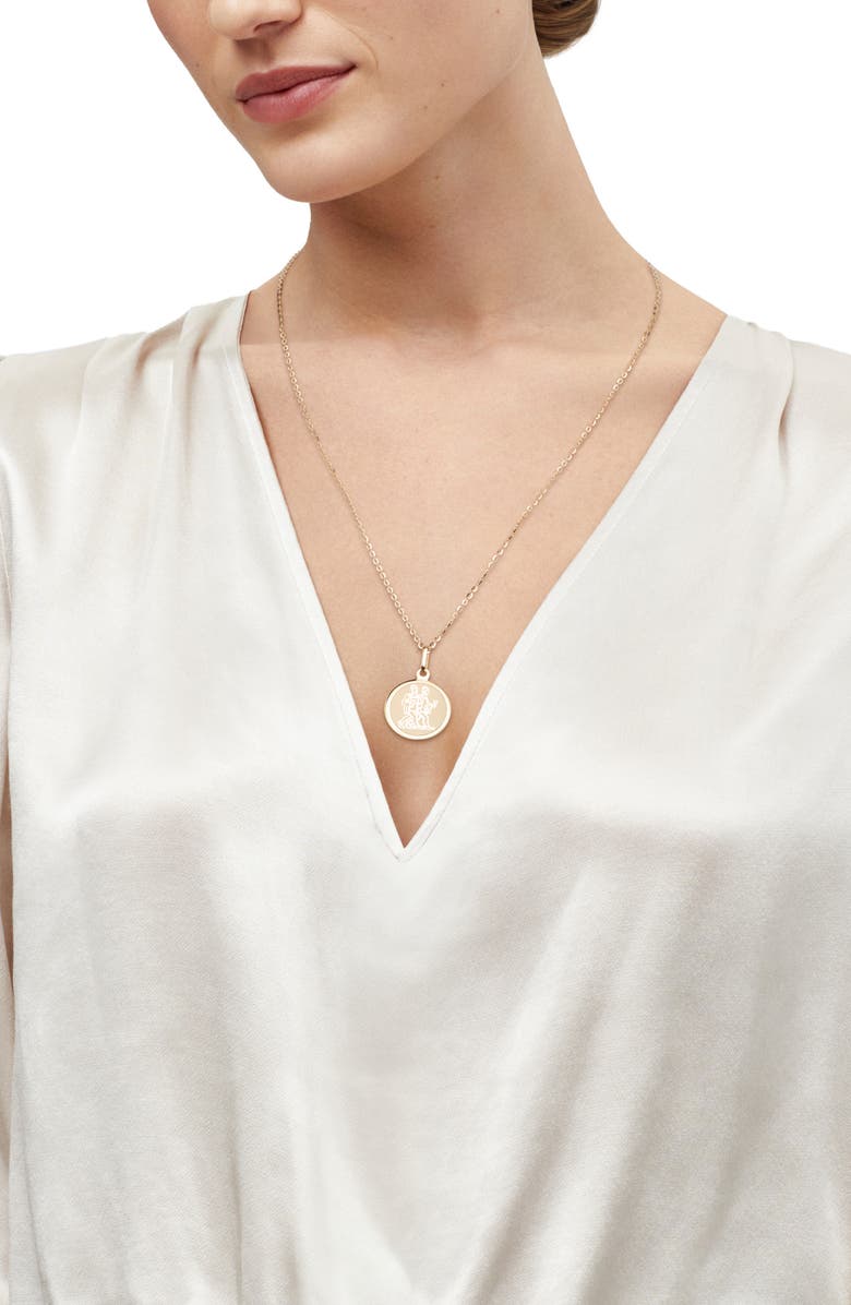 Frankie & Zoe Gemini Pendant Necklace, Alternate, color, Yellow Gold