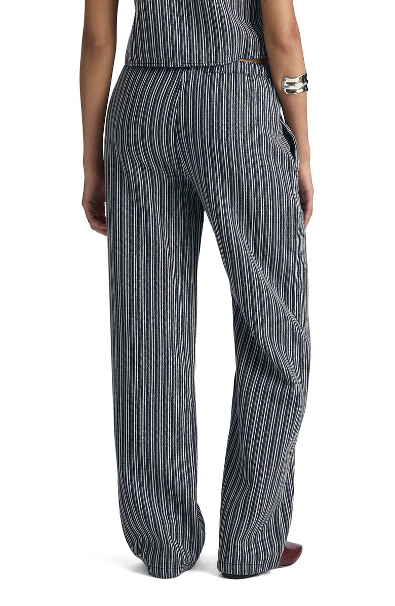 Brooklyn Industries Indigo Stripe Tie Waist Wide Leg Pants, Alternate, color, Indigo Stripe