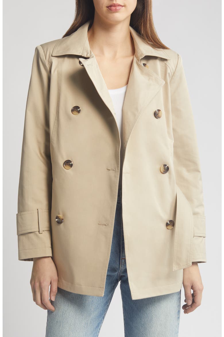 Belted Trench Coat, Alternate, color, BIRCH