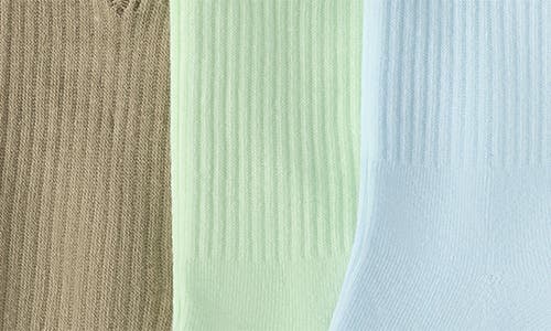 Polo Ralph Lauren Assorted 3-pack Washed Cotton Blend Crew Socks In Multi