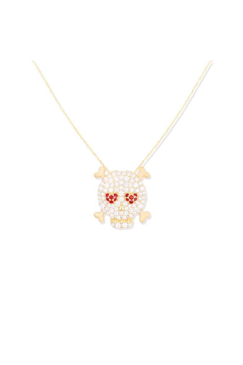 Juju Skull Charm Necklace, Main, color, Gold