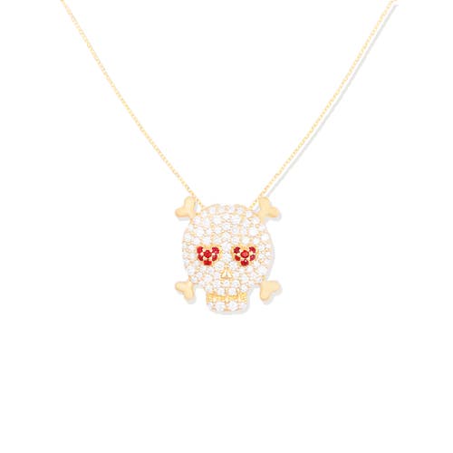 Campbell + Charlotte Juju Skull Charm Necklace In Neutral