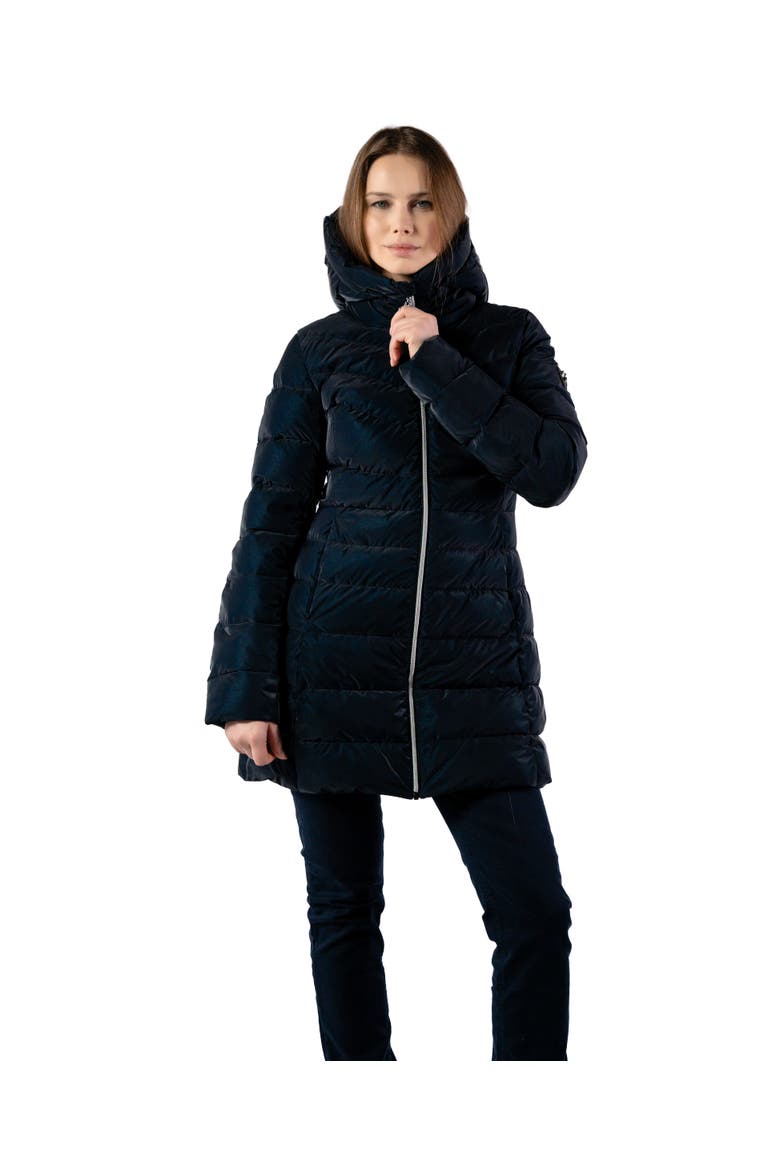 Women's Long Robin Medium Weight Coat EXTRA LONG SLEEVES!, Alternate, color, BLUE DIAMOND