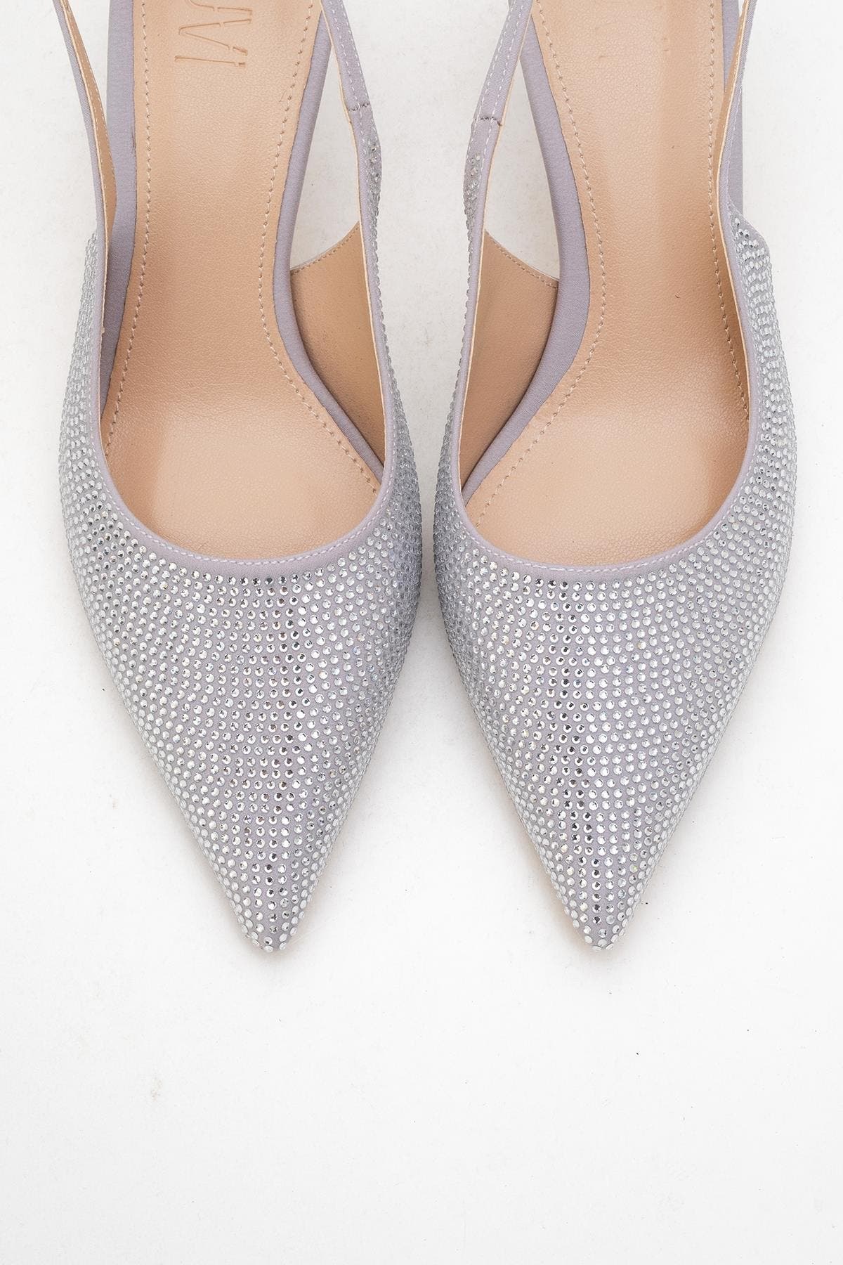 Novs Slingback Pointed Toe Pump, Alternate, color, Silver