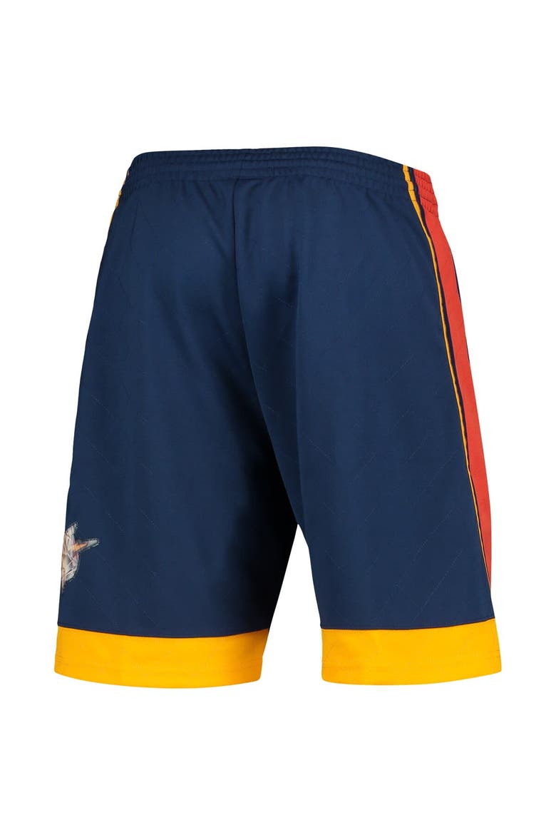 Men's Mitchell & Ness Navy Golden State Warriors 2009 Hardwood Classics 75th Anniversary Swingman Shorts, Alternate, color, Navy