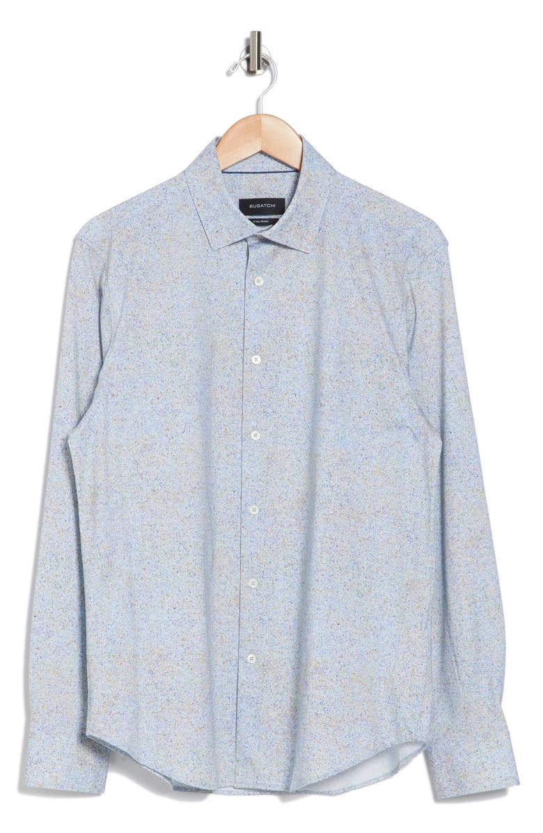 Bugatchi James Long Sleeve Stretch Woven Shirt, Alternate, color, 