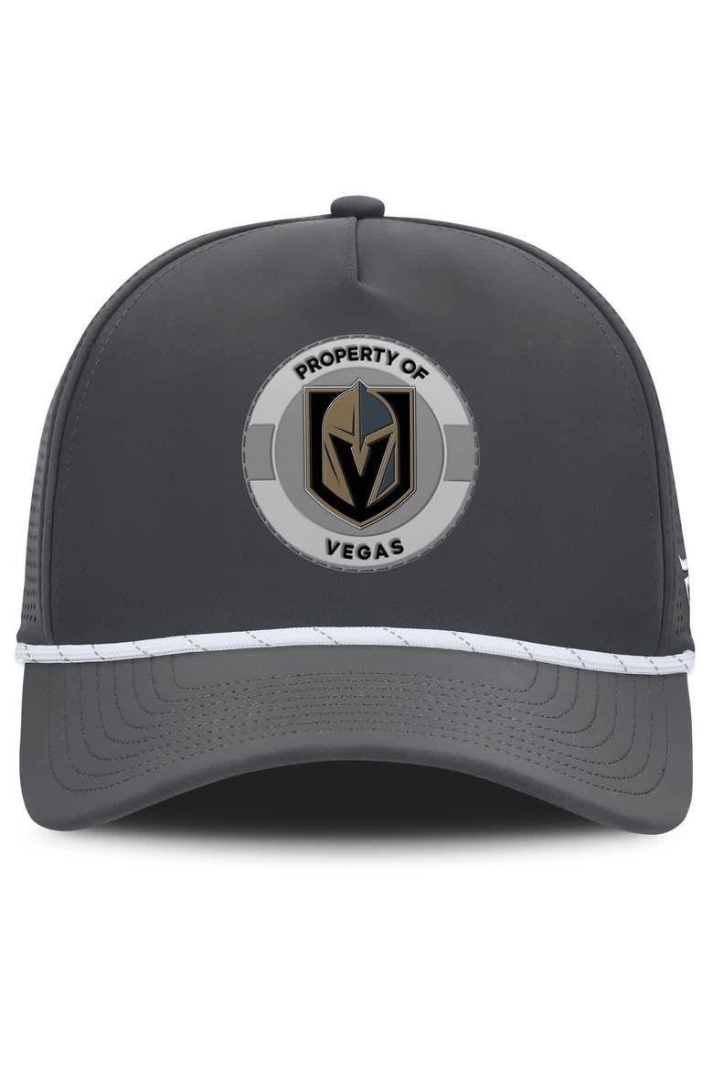 Men's Fanatics Charcoal Vegas Golden Knights Authentic Pro Rink Adjustable Hat, Alternate, color, Charcoal