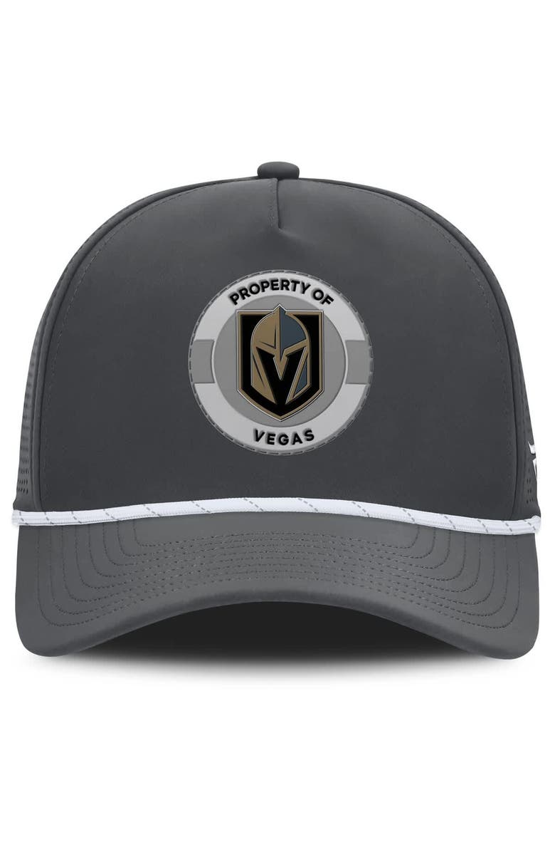 FANATICS Men's Fanatics Charcoal Vegas Golden Knights Authentic Pro Rink Adjustable Hat, Alternate, color, Charcoal