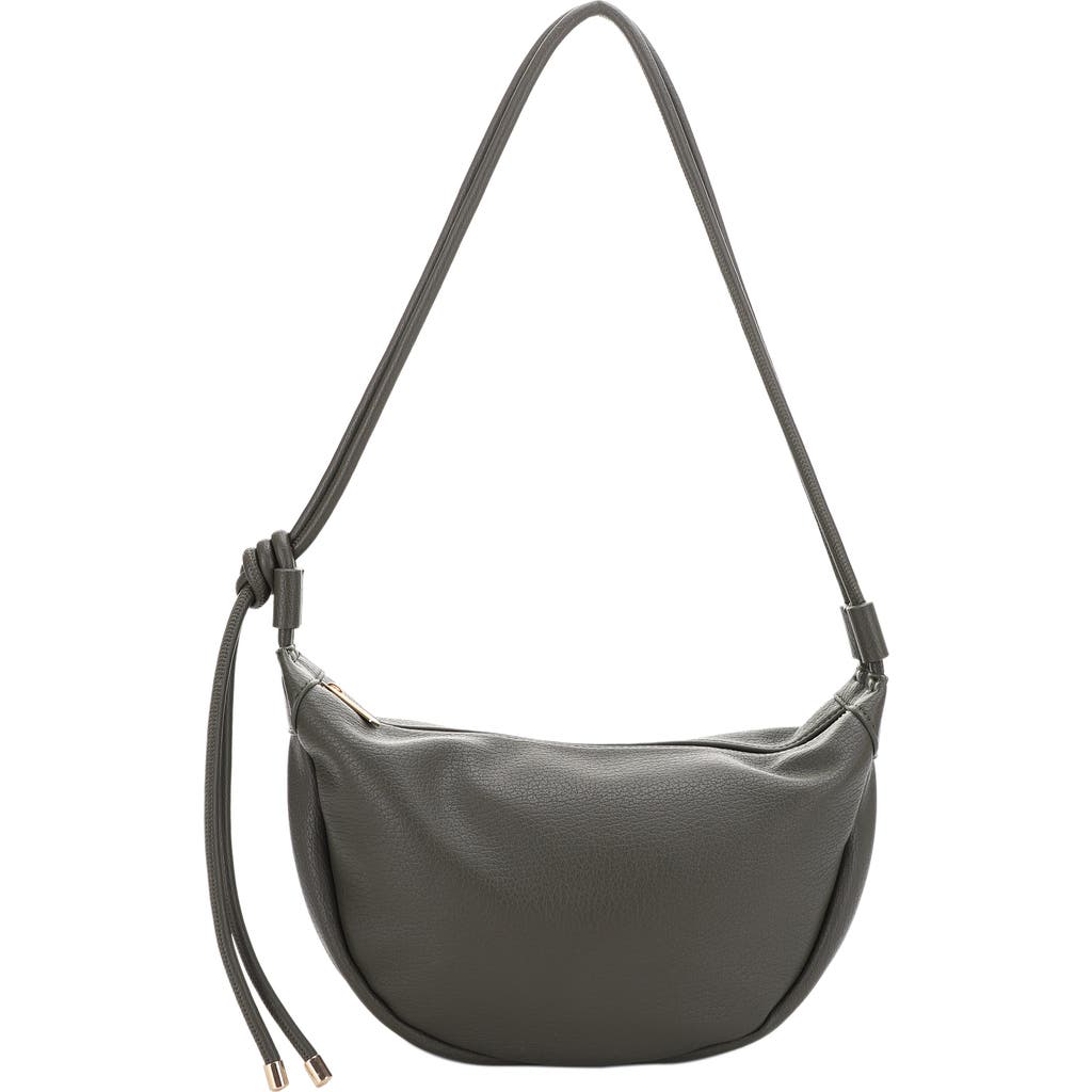 Mali + Lili Aria Recycled Vegan Leather Shoulder Bag In Olive