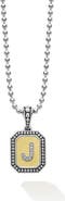LAGOS Signature Caviar Diamond Initial Pendant Necklace