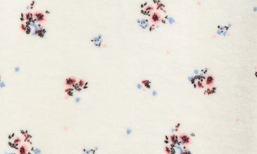 Nordstrom Floral Velour Top & Leggings Set In Ivory Egret Dandy Floral- Pink
