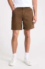 Seager Co Bison Flat Front Canvas Shorts