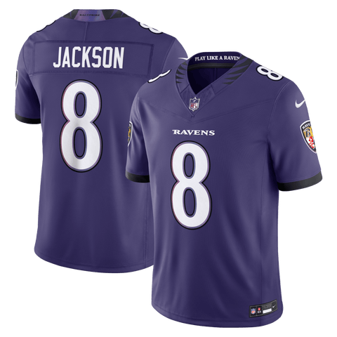 Men's Nike Lamar Jackson Purple Baltimore Ravens Vapor F.U.S.E. Stitched Limited Jersey