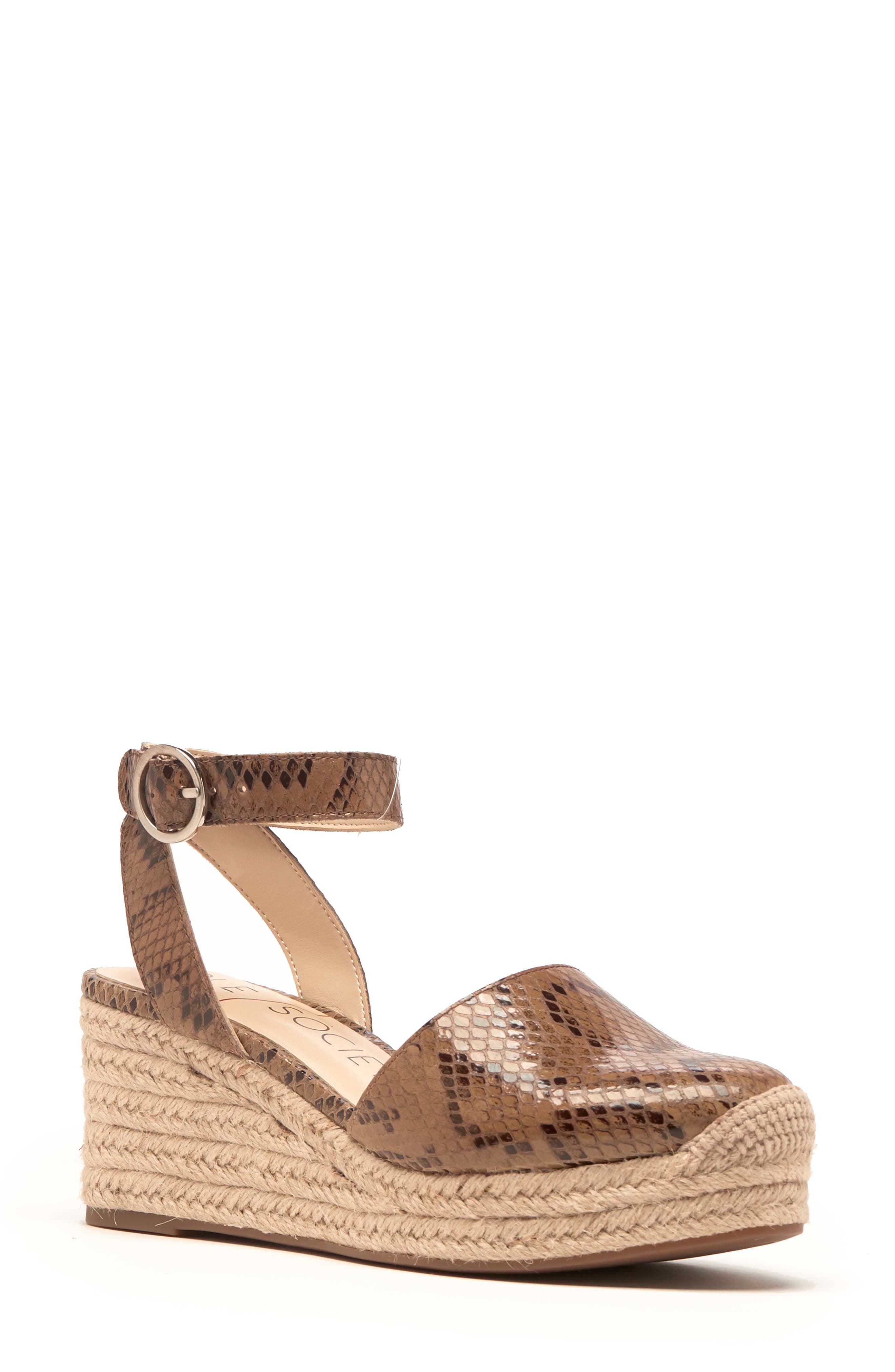 Channing Espadrille Sandal, Main, color, LIGHT BROWN LEATHER