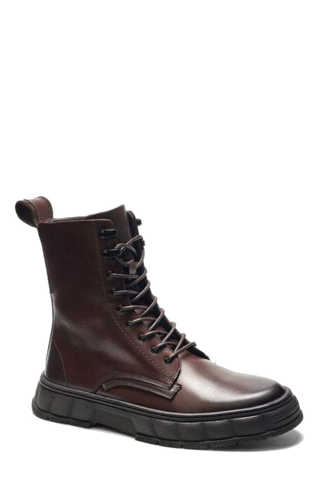 Bastion Ankle Boot, Alternate, color, Brown Leather